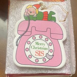 Pink Christmas Phone Ornament